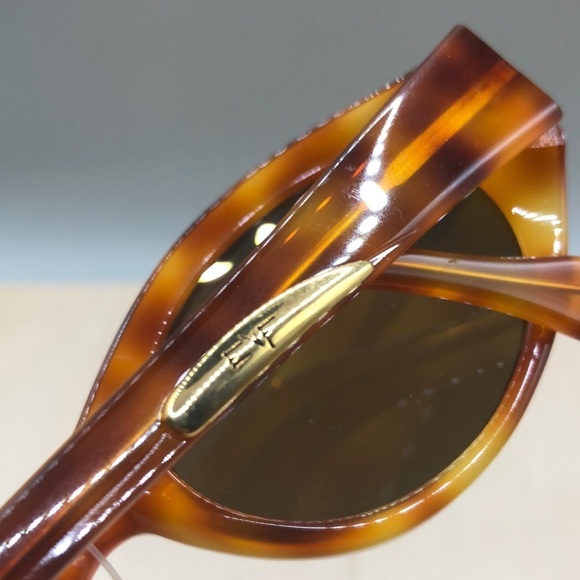 New old stock Egon Von Furstenberg sunglasses italy vintage MOD amber tortoise main image 7